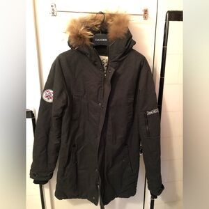 Black Parka with Fur Hood